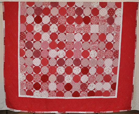 130. Marie Butcher • Red & White Calico Snowballs