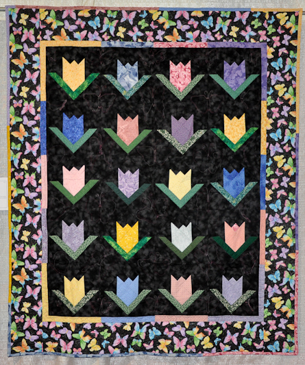 168. Dorothy Gibbons • Tulips and Butterflies